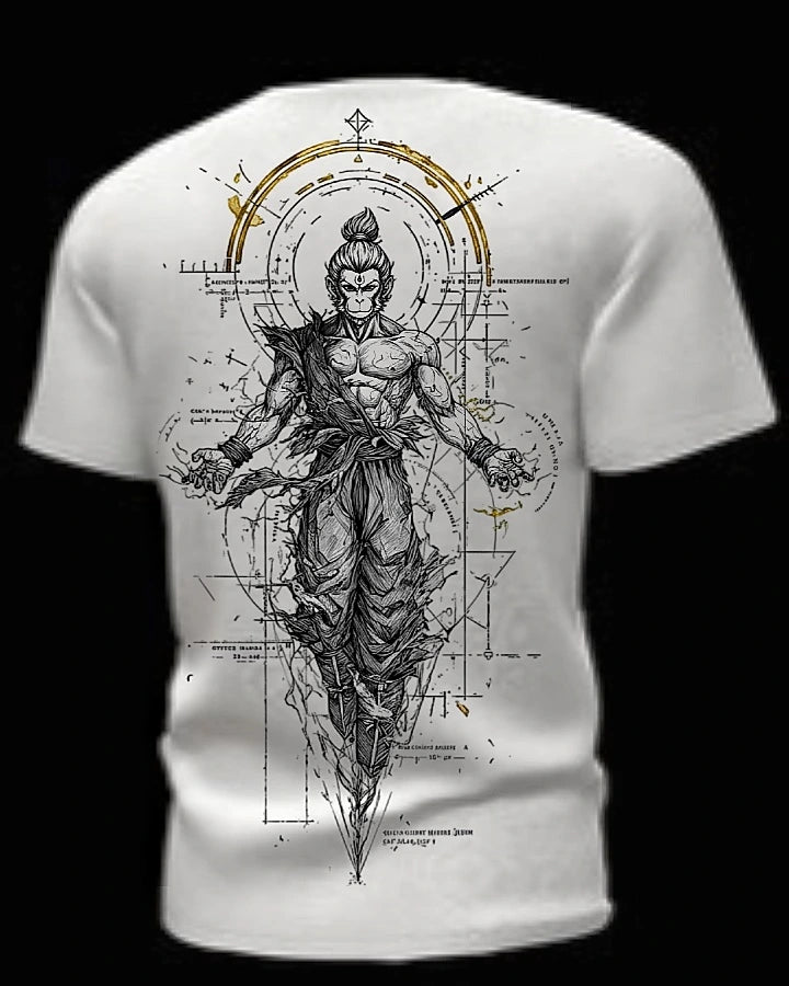 Hanuman T-shirt design back view